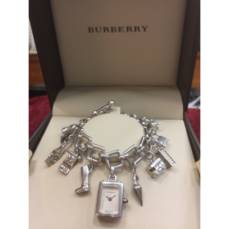 BURBERRY CHARM Bracelet BU5203銀墜飾手鍊錶 絕版