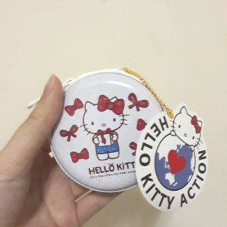 正版三麗鷗 hello kitty 雙胞胎 小圓罐鐵盒 零錢包 錢包