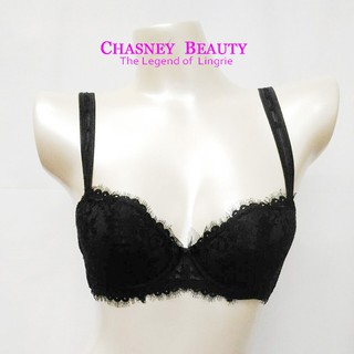 Chasney Beauty-flower蕾絲內衣80B(黑)