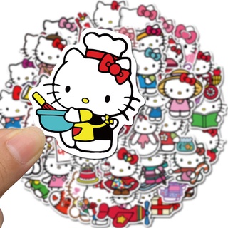 50 件 / 套 Hello Kitty 卡通塗鴉防水貼紙手機殼保溫杯貼紙
