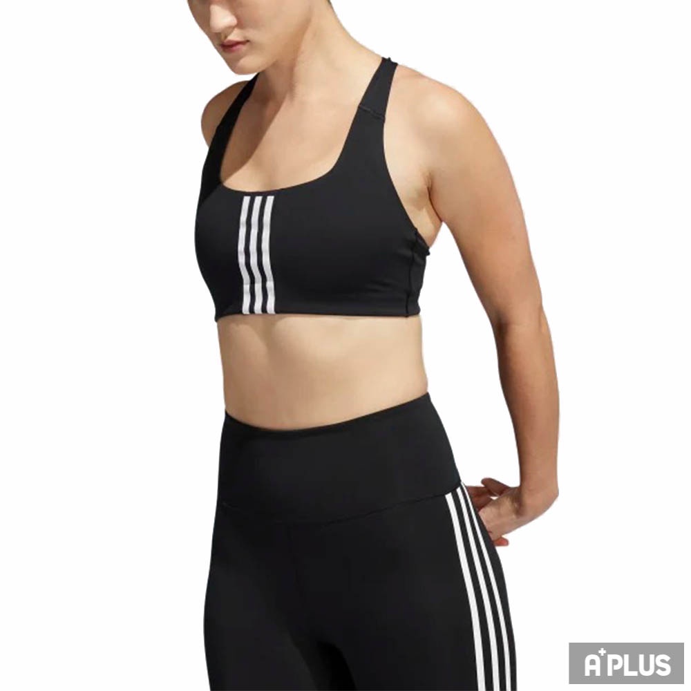 ADIDAS 女 PWI MS 運動內衣 有氧 重訓 透氣 條紋 中強度 - HE9063