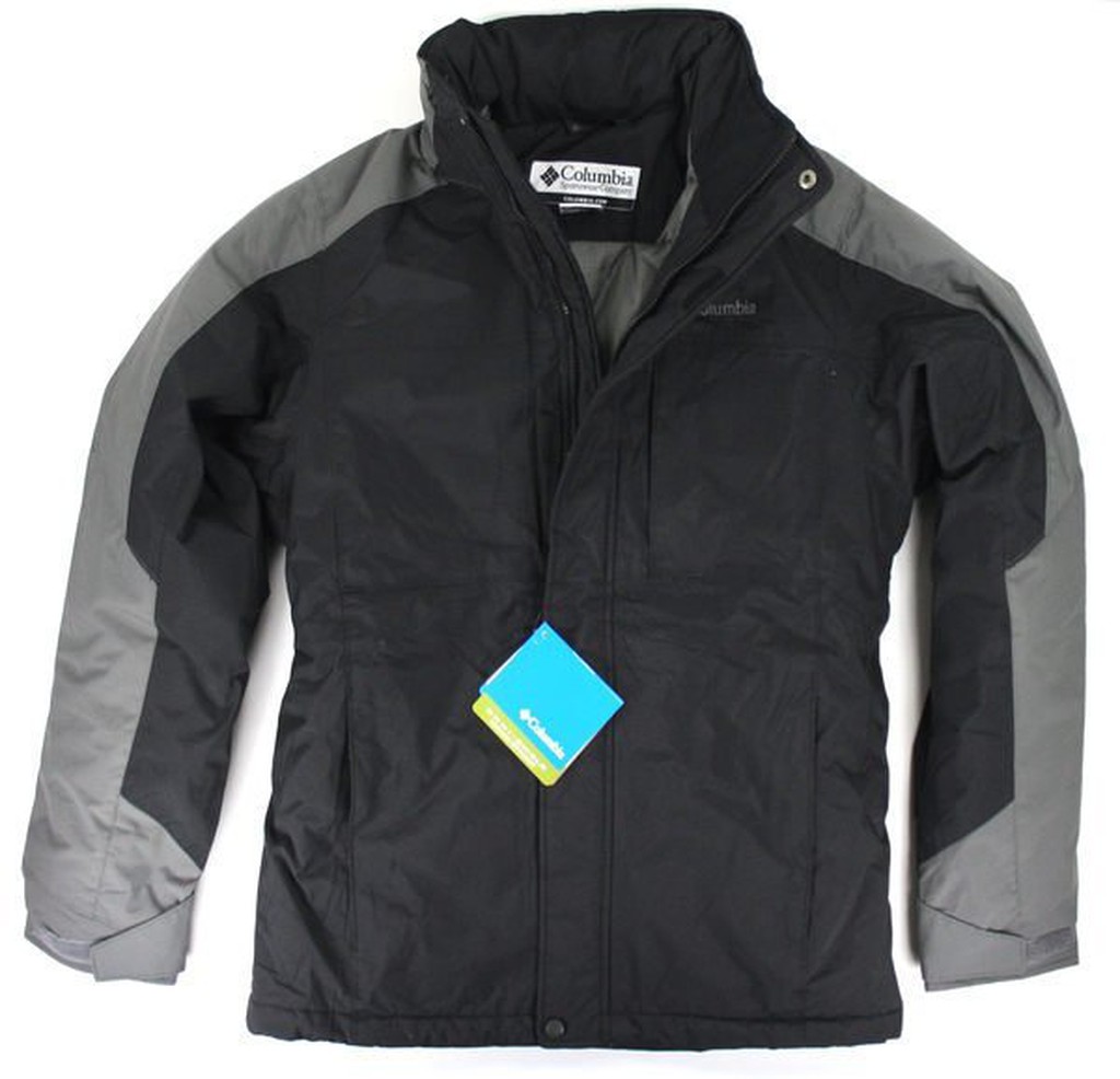 美國百分百【全新真品】Columbia 哥倫比亞 男 防風外套 舖棉夾克 防水 保暖 黑色 M XL號 B722