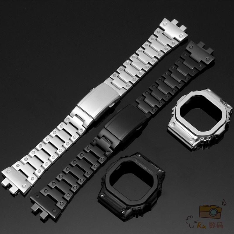 RX數配中心Casio 質感鋼錶帶 錶殼 替換錶帶 金屬錶帶 卡西歐 Gmw-B5000Gd-9A Gmw-B5000D