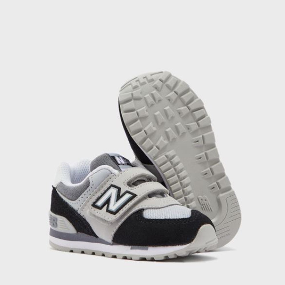 New Balance 黑灰色運動慢跑童鞋-NO.IV574NLC