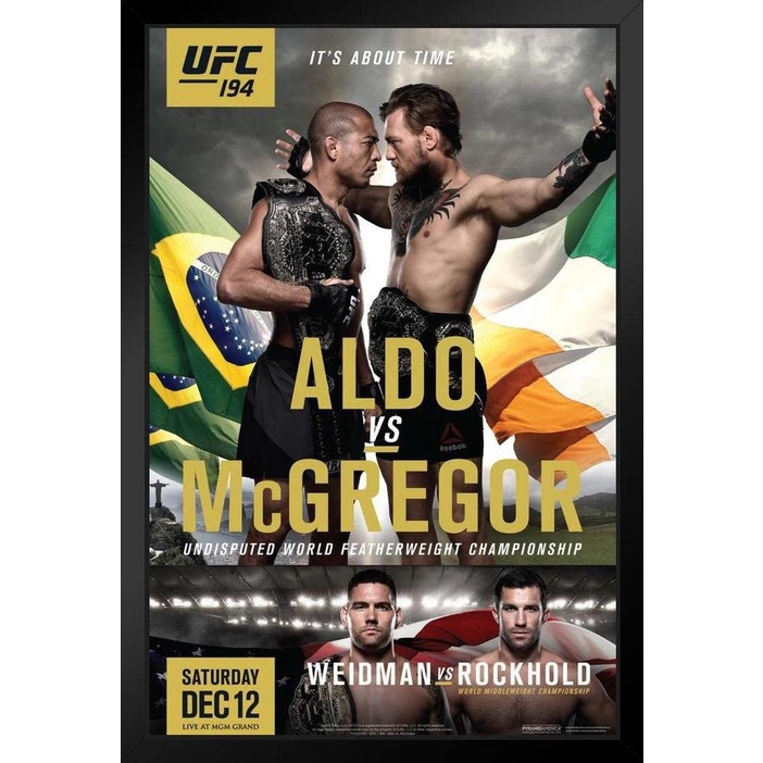 ✈️官網直送現貨✈️UFC 194｜Jose Aldo vs Conor McGregor絕版巨幅官方海報