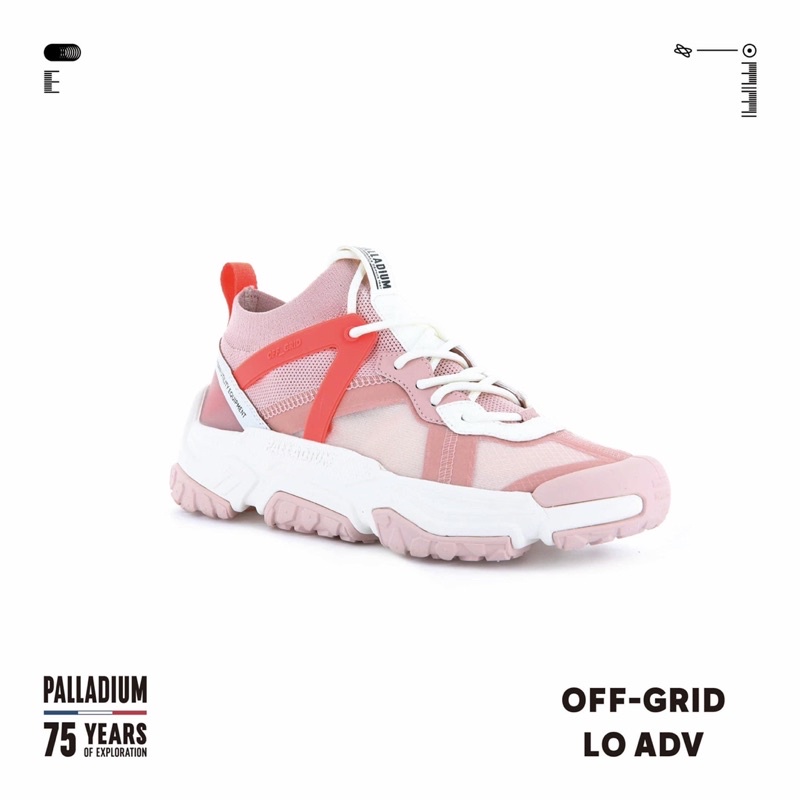 DY• PALLADIUM OFF-GRID LO ADV 櫻花粉 輪胎潮鞋 快穿 襪套 休閒 女 77331-613