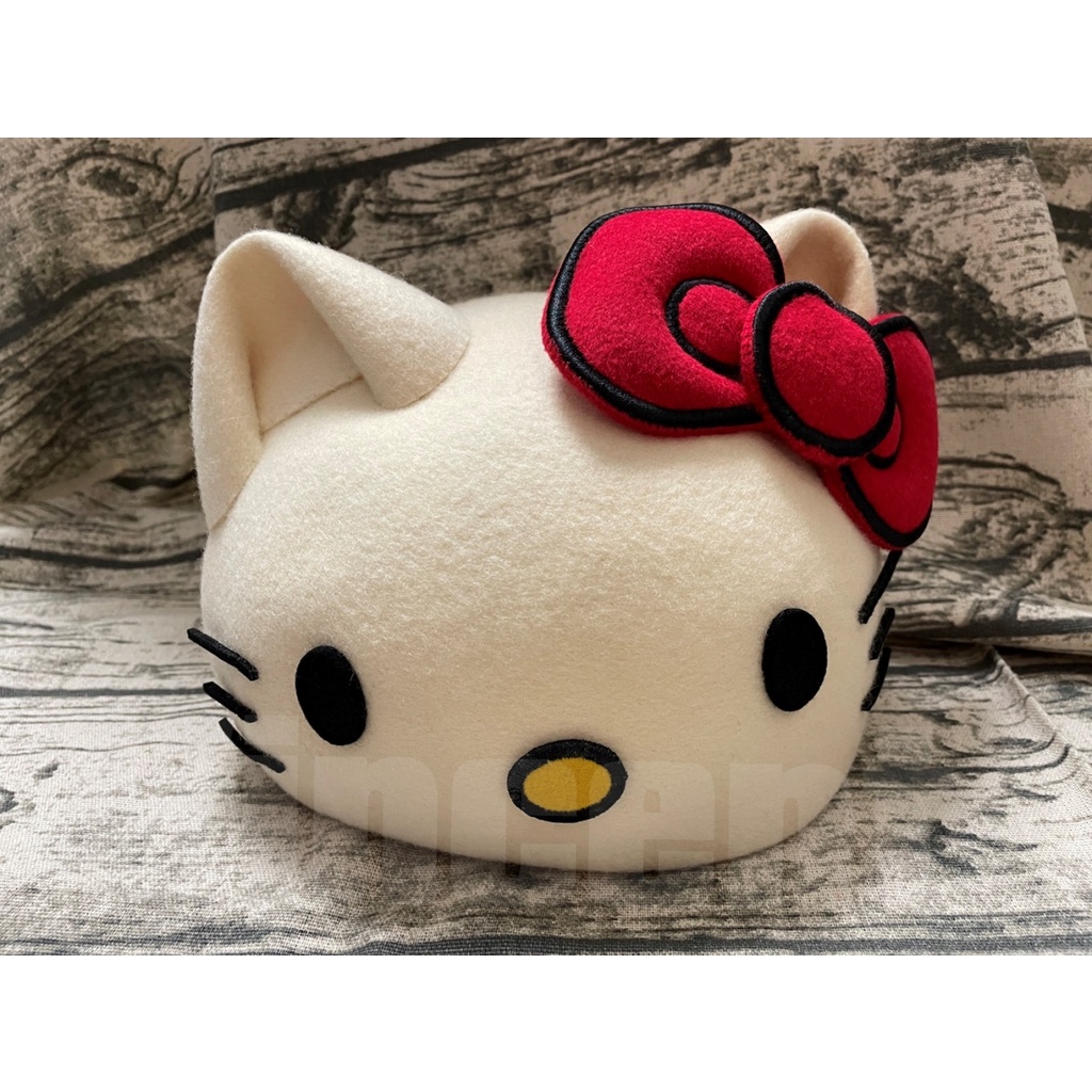 日本帽子名牌 CA4LA x Hello Kitty 限量合作款 3D Kitty頭像帽 白色一頂 經典收藏款!