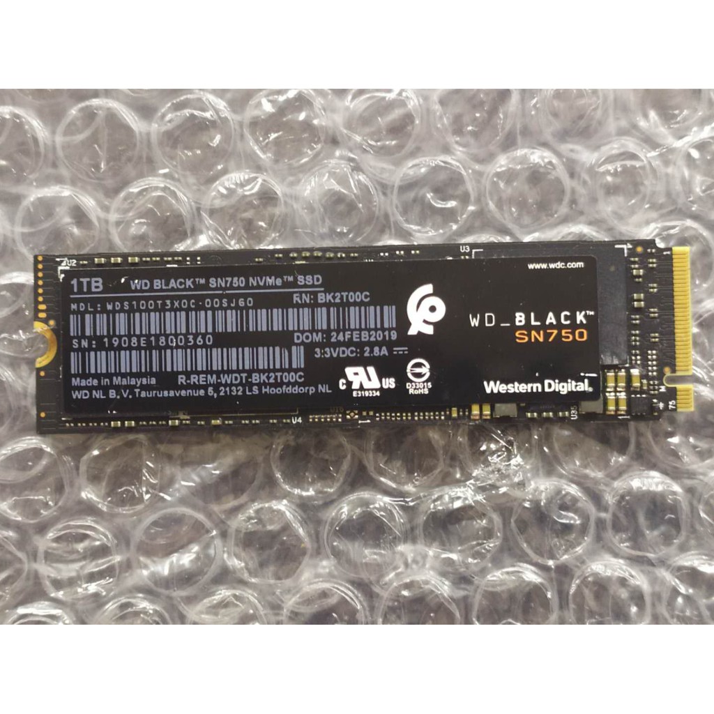 固態硬碟 威騰 WD 1TB SSD PCIe NVME M.2 高速 讀3470MB/s SN750 拆機 二手