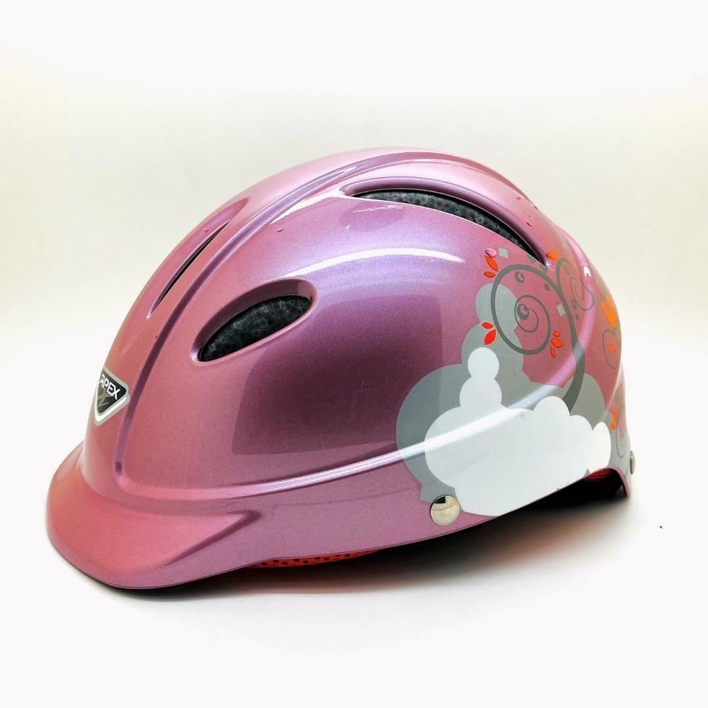 【路達自行車衣百貨】APEX 商檢合格 K1小鳥 兒童自行車安全帽  K1-07-00 粉紅