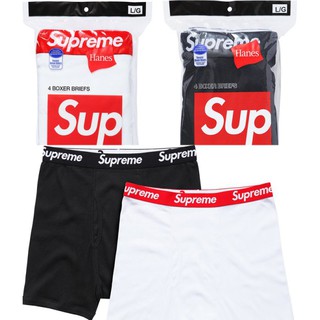【紐約范特西】現貨 Supreme x Hanes Boxer Briefs 內褲 黑/白 FW15A36 四件一組