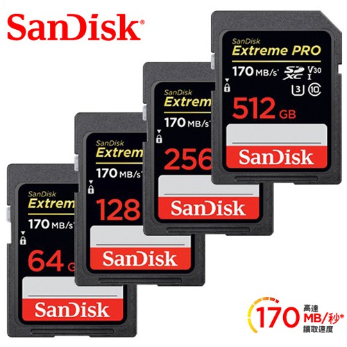 SanDisk Extreme Pro 128G 64G 32G SDXC SD C10 4K HD 200MB 記憶卡