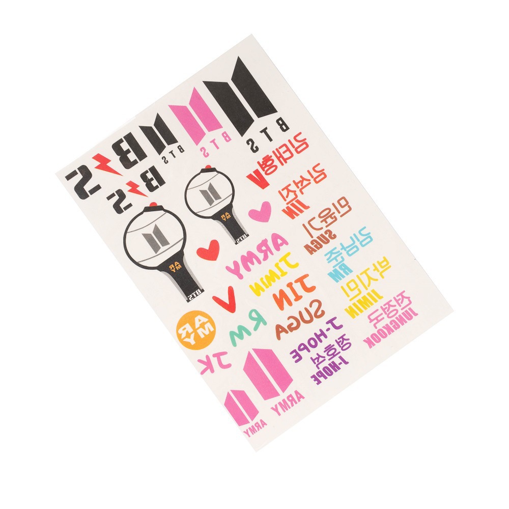 Kpop BTS DIY 貼紙可愛照片貼紙行李箱筆記本紋身貼紙