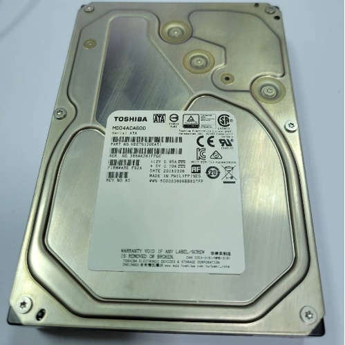 東芝 TOSHIBA 6TB 6T 3.5吋硬碟7200轉128MB (MD04ACA600)
