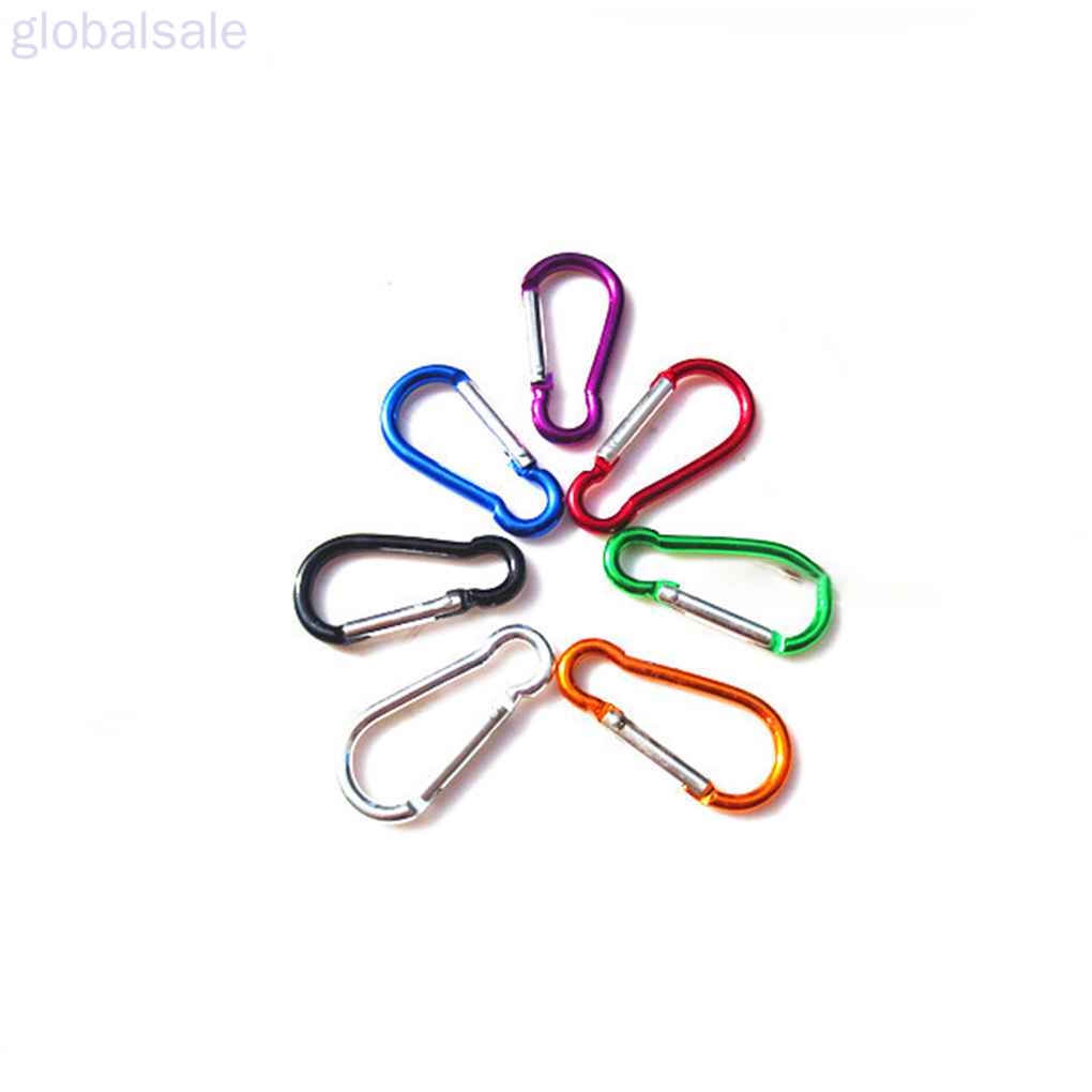 全球 5 件裝鋁製登山扣 D 形環夾彈簧鉤登山鑰匙鏈遠足鑰匙圈