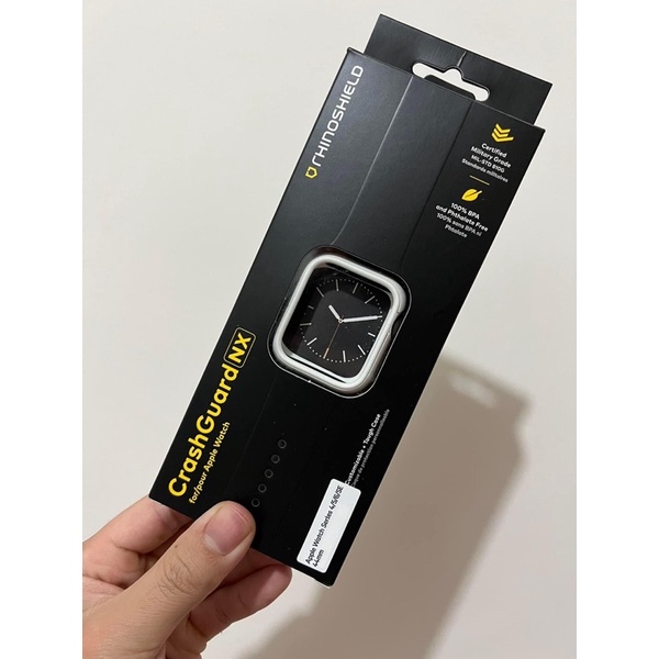 （二手 9.9成新）Apple Watch 4 5 6 SE 44mm 犀牛盾 保護殼 白色