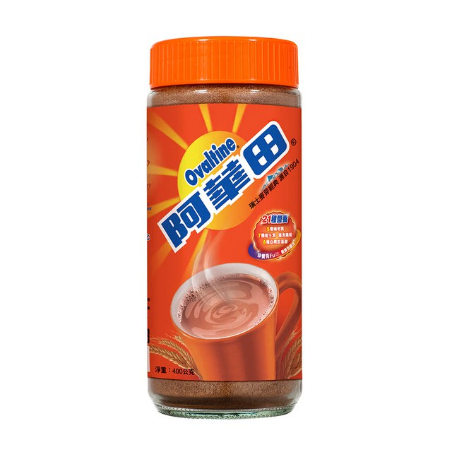 Ovaltine 阿華田 玻璃 罐裝 400克 巧克力粉 可可粉 健身 蛋白 效期2025.02.13
