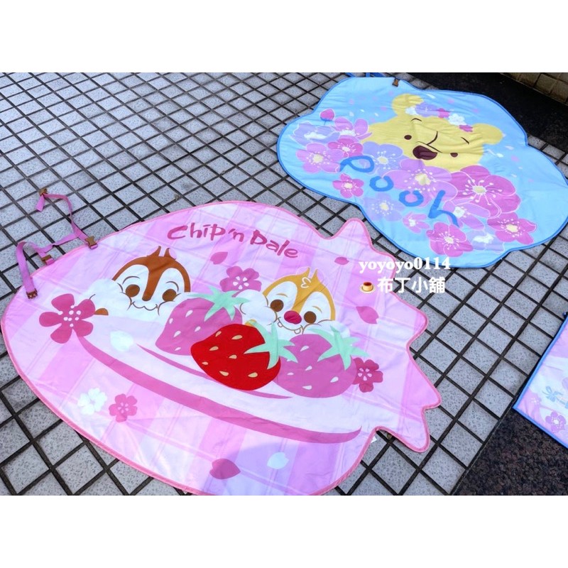 現貨💕7-11 迪士尼 櫻花季 Disney 小熊維尼 奇奇蒂蒂 造型野餐墊 奇奇立體置物提籃 陶瓷盤兩件組 粉萌季
