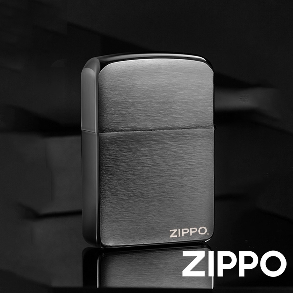 ZIPPO 黑冰標誌1941復刻防風打火機 經典素面 官方正版 現貨 禮物 送禮 刻字 客製化 終身保固 24485