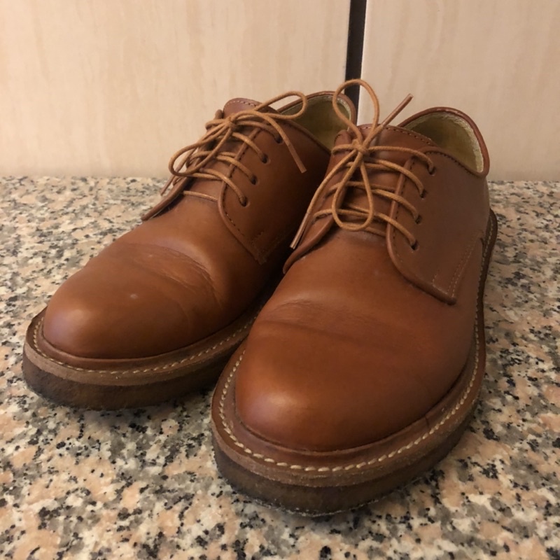 chenjingkai office 皮鞋 手工鞋 復古 咖啡色 皮革 牛津鞋
