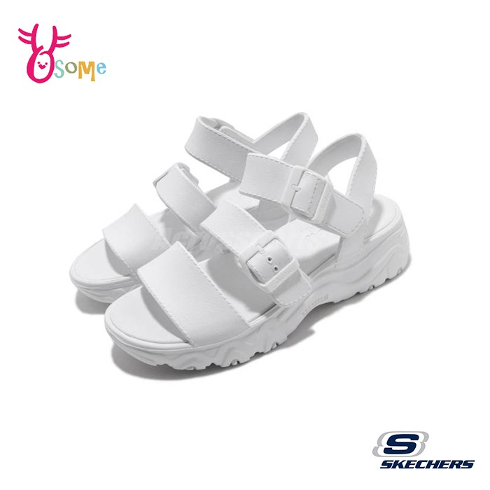 Skechers涼鞋女涼鞋D Lites 2 運動涼鞋健走涼鞋柔軟Q彈U8233白色OSOME奧森鞋業| 蝦皮購物