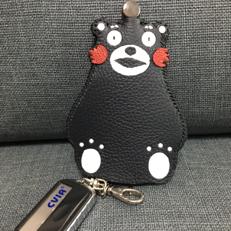 熊本熊 客製化真皮皮革手作訂製 鑰匙包 零錢包 手機包 gogoro 吊飾 磁扣套 悠遊卡套