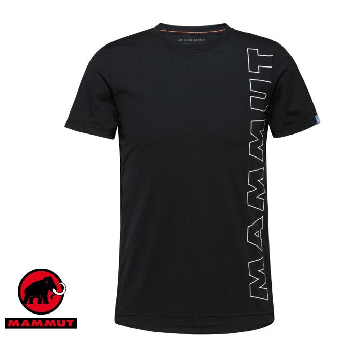 MAMMUT 長毛象 男款 QD Logo Print T-Shirt AF 輕便短T 黑PRT4 1017-02011