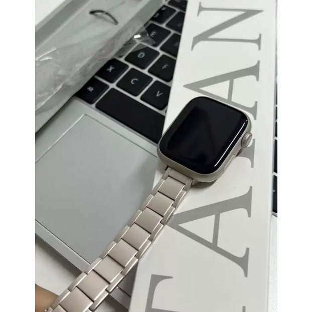 （二手私物）Apple watch SE 不銹鋼質感錶帶（44mm）