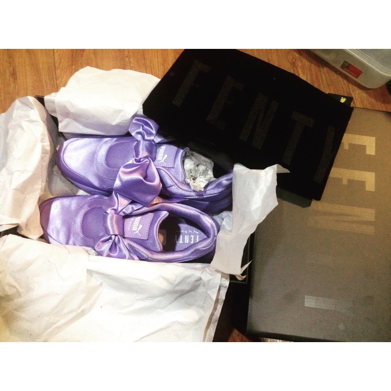 puma限量緞帶鞋（紫）39 24.5