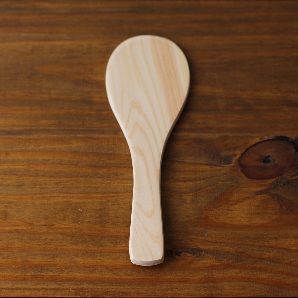 用美 無塗裝檜木飯勺 21.5cm [偶拾小巷] 日本製