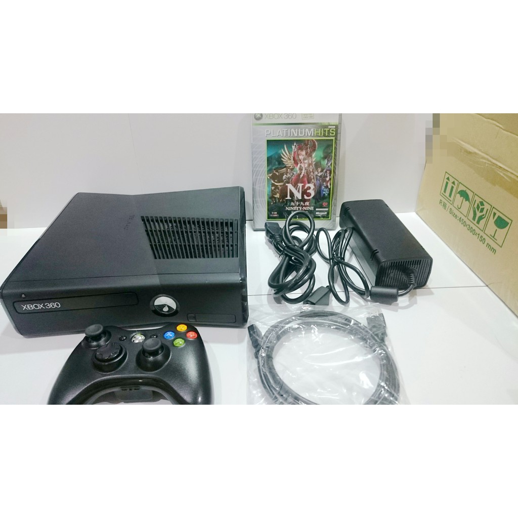 微軟xbox360 主機後期新型機f組附全新hdm專用線原廠手把原廠變壓器電源 蝦皮購物