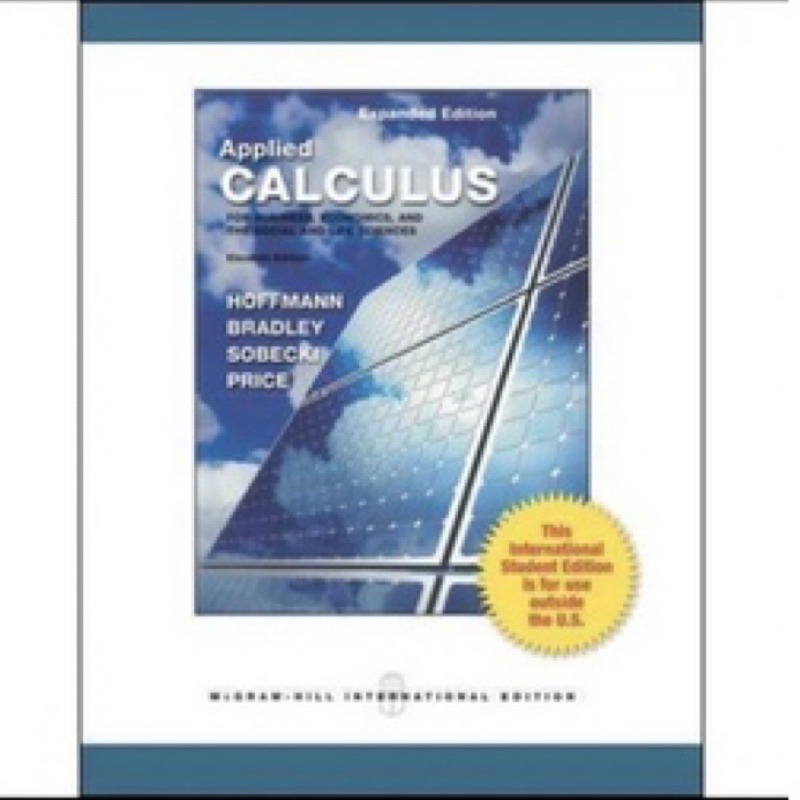 微積分原文書 Hoffmann Applied Calculus 11版 11 11e 9789814626446 二手
