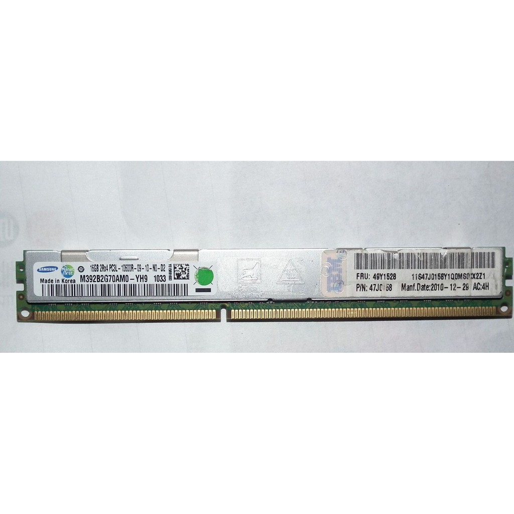ECC REG三星DDR3-1333窄版16GB記憶體2RX4 PC3L-10600R伺服器16G工作站 1.35V