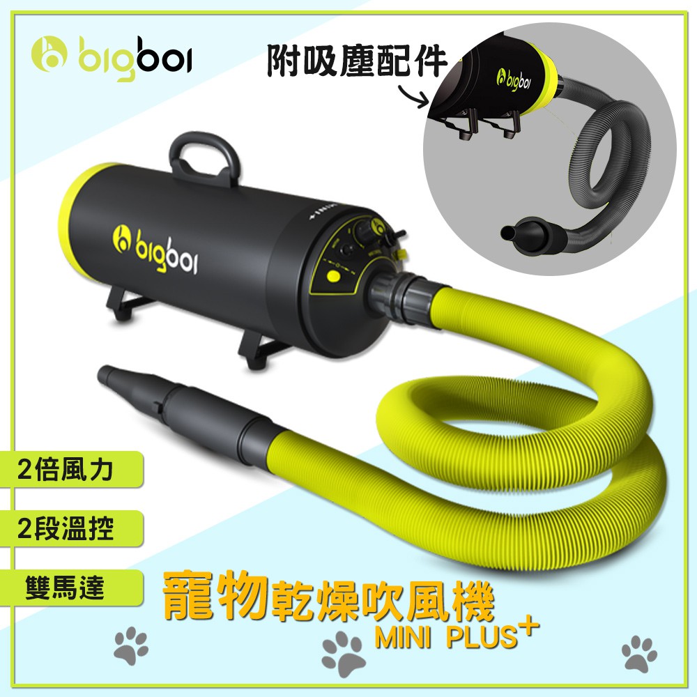 【bigboi】MINI PLUS+ (寵物乾燥吹風機+專用吸塵配件) 吹水機 乾燥吹風 寵物美容 寵物用品 寵物吹水機