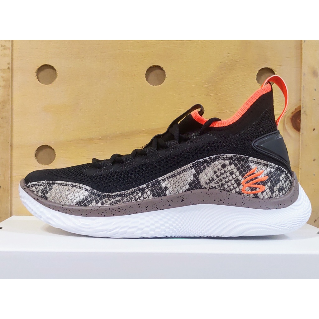 Under Armour Curry Flow 8 蛇紋 黑 籃球鞋 3024429-005 US8.5(26.5cm)