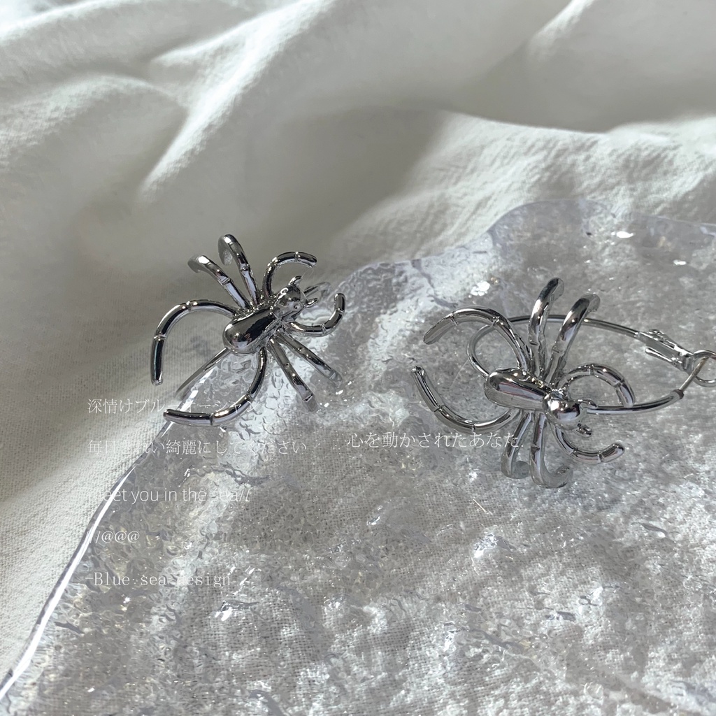 蜘蛛耳環 耳環優惠推薦 女生配件 黃金22年10月 蝦皮購物台灣