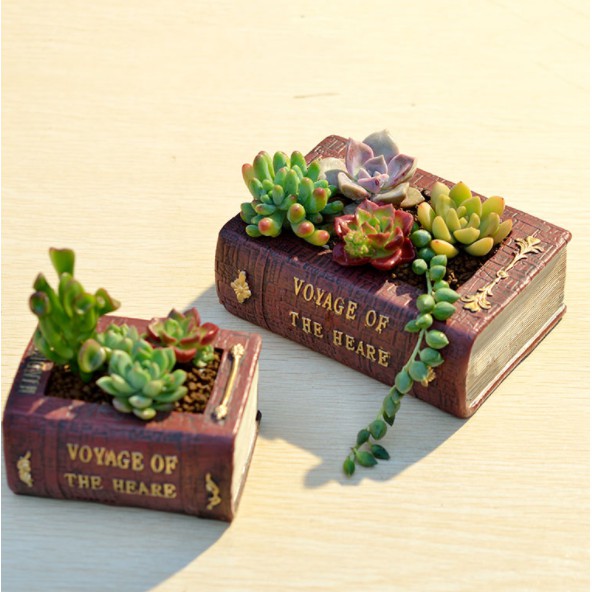 創意歐式複古多肉花盆小復古文學書刊登個性多肉花器創意小禮物 蝦皮購物