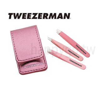德國 雙人Tweezerman 微之魅 5.5cm 3件皮套 精緻迷你鑷子組 迷你修眉夾組 4267-R