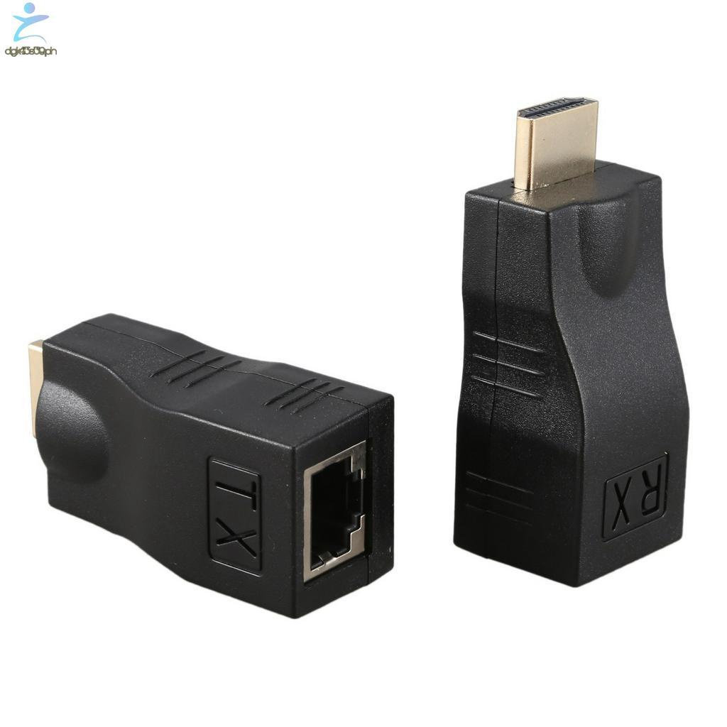 4k 三維 HDMI 1.4 30M 延長器到 RJ45 通過 Cat 5e/6 網絡 LAN 以太網適配器
