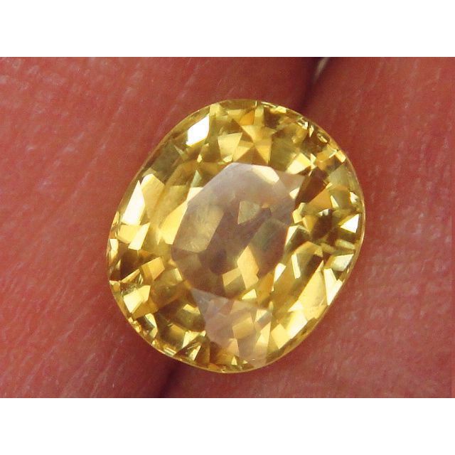 2 90cts天然vvs無燒橢圓形金黃色鋯石 風信子石 Zircon 蝦皮購物