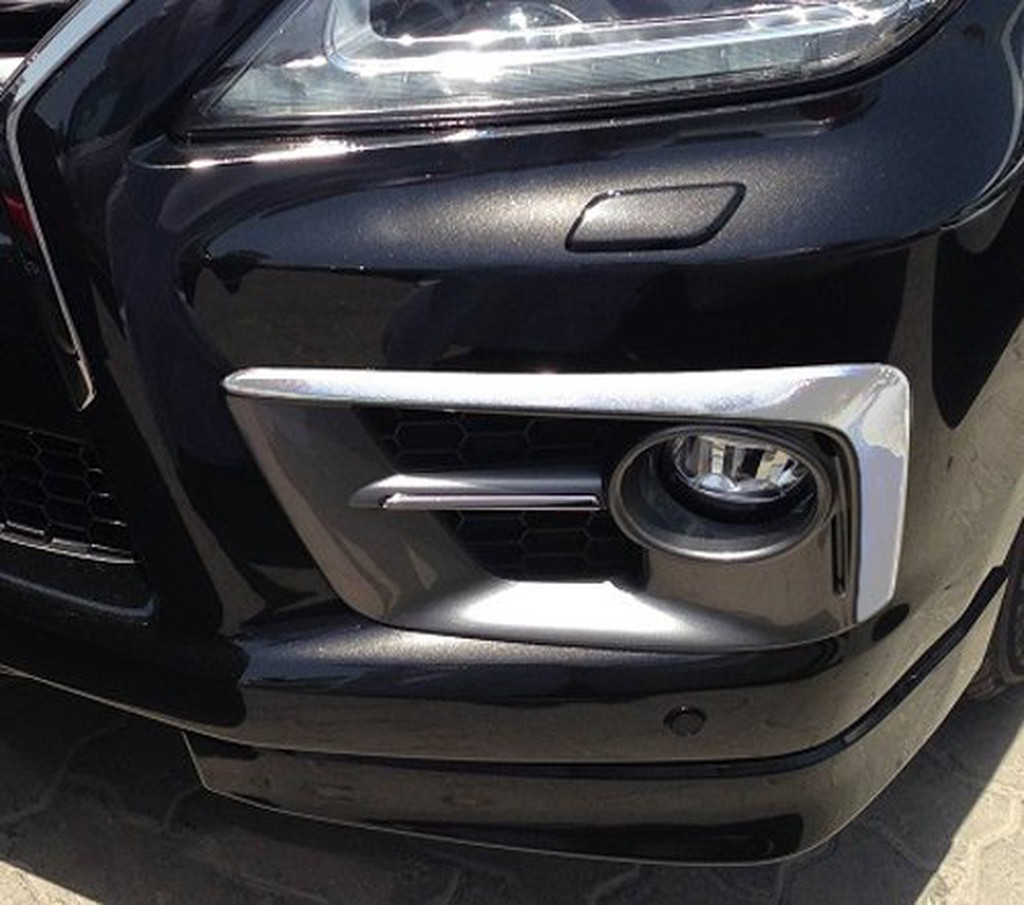 ~圓夢工廠~ Lexus LX570 2013 ~on  前保桿鍍鉻飾條 霧燈上鍍鉻銀飾條