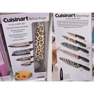 現貨-美國名牌Cuisinart美膳雅不銹鋼陶瓷塗層刀具10件組