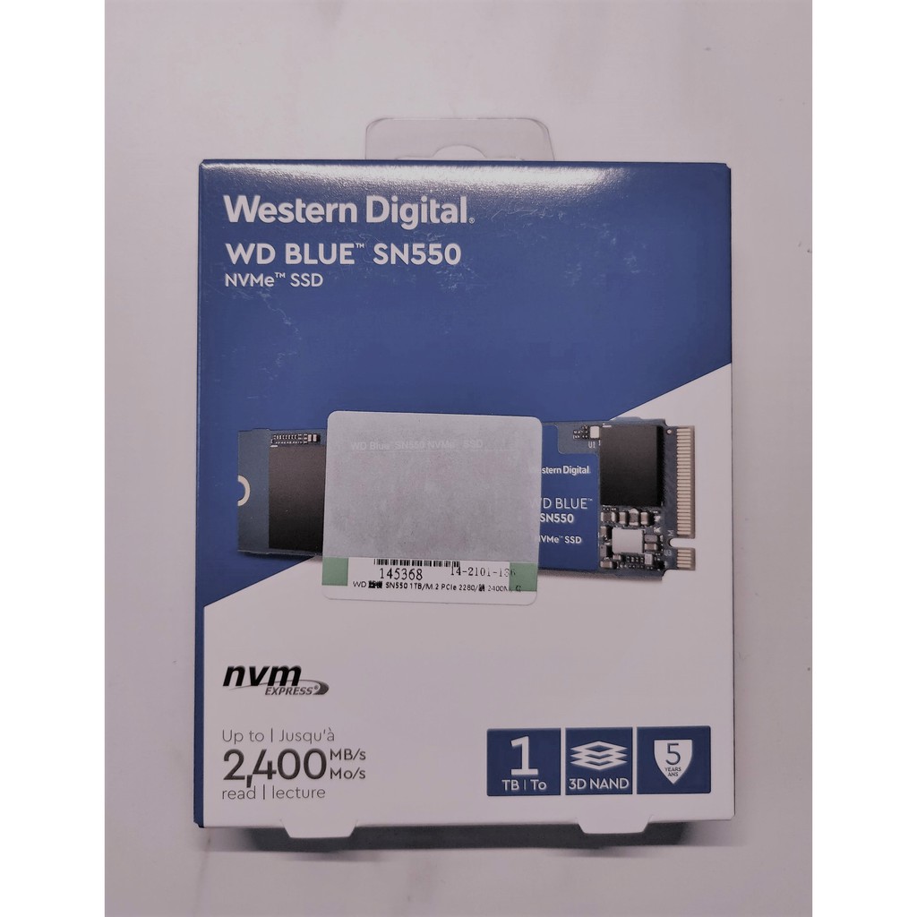 WD 藍標 SN550 1T M.2 SSD固態硬碟 5年保 全新現貨