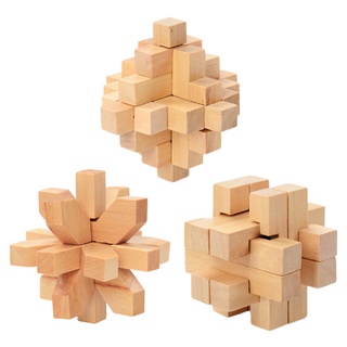 6755 木製孔明鎖 益智組合玩具積木 解鎖玩具 魯班鎖 智力環智慧鎖學生獎品 訓練腦力