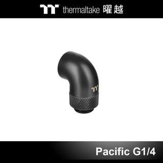 曜越 Pacific G1/4 90度 公對母 延伸管 12mm 黑色 CL-W148-CU00BL-A