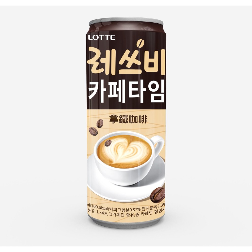 [媽寶]實體店面~現貨供應快速出貨 Lotte 韓國 樂天 時光拿鐵咖啡 易開罐 240ml