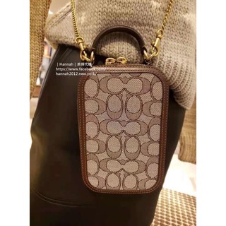 【美國代購正品】COACH ALIE CAMERA 經典 SIGNATURE 緹花織布相機包