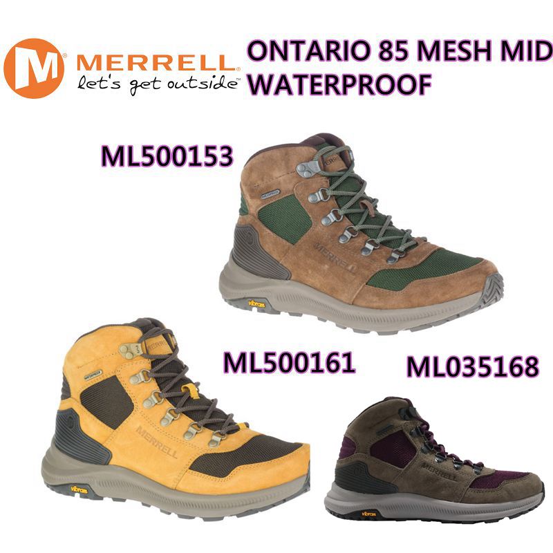 2022美國MERRELL最新ONTARIO 85 MESH MID防水登山健走鞋-男女款