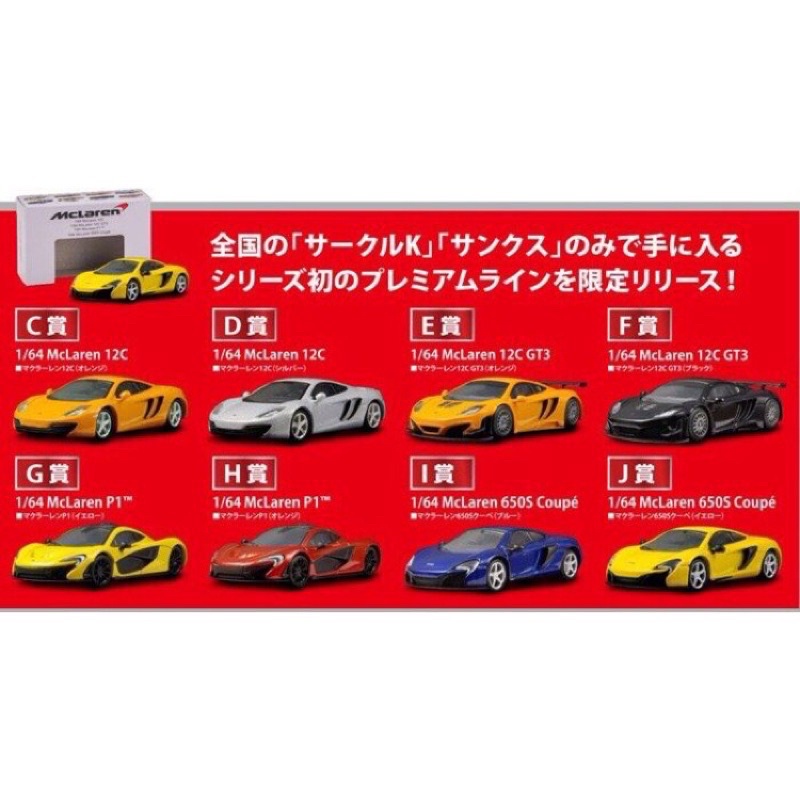 Kyosho京商McLaren麥拉倫1/641:64模型車E賞/F賞