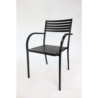 【南洋風休閒傢俱】戶外桌椅系列-塑木椅 戶外餐椅 鋁椅 休閒椅 庭園咖啡椅 (HC-345)