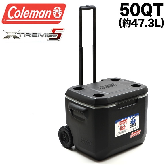 Coleman - Xtreme 5 Wheeled Cooler 50QT 拖輪冰桶🧊 保冷 雙色